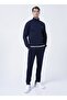 101079206 2m Alex Track Suit 2Fx Stand Collar Elastic Printed Navy Blue Men's Tracksuit Set
