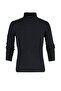 Anthracite Fitted Slim Fit Cotton Turtleneck Ribbed Knit Sweater Tmnaw20Mg0031 - 7