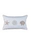 Star Cover with Piping Star - Coral - Mussel ( Ecru / Stone Embroidery / 31x50 Cm )