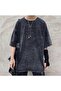 تي شيرت Satu Moda & Washed Basic كبير الحجم للجنسين - 2