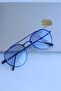 Mary Metal Blue Drop Type Frame Gradient Glass Unisex Uv400 Sunglasses - 2