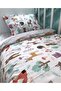 100% Cotton Kids 90x190 Montessori Pillow Sheet Quilt Set Nature Animal Pattern Gray - 2
