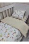 Cotton Kids 90x190 Montessori Pillow Sheet Quilt Set Karaca Brown