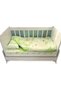 Baby Kids Cotton Duvet Cover Set 100x150 with Green Teddy Bear - 3