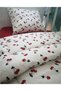 100% Cotton Baby Girl Duvet Cover Set 100x150 Cherry Red - 2