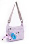 Women's Lilac Cross Strap Shoulder Bag Crinkle Medium Messenger Bag Clinker Waterproof 26X23X10Cm - 3