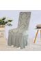 Jacquard Chair Cover with Skirt, high quality, washable, flexible, elastic 1 Piece
