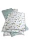 Baby Kids Crib Side Protection 90x190 Montessori (4 Pieces) Karaca Green Star