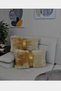 Plush Striped Throw Pillow Cover Rectangular - Mustard