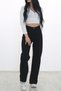 High Waist 90's Wide Leg Jeans with Pocket Detail - 2