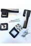 Sofuoğlu Lux Derya Door Handle (BATHROOM-WC) Square Rosette Matte Black - Matte Satin Aluminum / Steel - 7