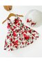 Girl's Red Dress with Bow and Hat on the Back - Marian - 2