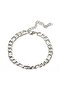Silver Color Figaro Steel Chain Anklet - 2