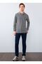 Polo Neck Regular Fit Gray Men's Sweatshirt - G081gl082.000.838920 - 4