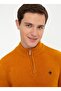 Setafe Stand Collar Standard Fit Yellow Men's Sweater - 2
