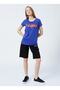 Bean-ıy22 Crew Neck Standard Mold Printed Blue Women's T-shirt - 2