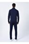 101079206 2m Alex Track Suit 2Fx Stand Collar Elastic Printed Navy Blue Men's Tracksuit Set - 4