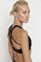 Knitted Sports Bra with Black Support/Styling Back Cross Rope Strap TWOAW23SS00000 - 3