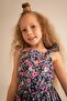 Girl's Square Neck Floral Strap Dress - 3