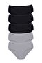 5 Pieces Women's High Waist Bato Thin Rubber Panties S4