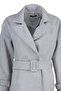 Gray Oversize Wide Cut Belted Long Wool Stamp Coat TWOAW22KB0015 - 7