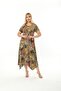 Plus Size Asymmetrical Skirt Short Sleeve Viscose Combed Cotton Dress - 5