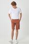 Men's Brick Slim Fit Narrow Cut Dobby 100% Cotton Casual Chino Shorts