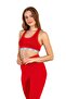 Red Cotton Elastic Cross Thick Strap Sports Women's Bustier