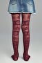 Girl's Black Mulberry Pretty Basic Flower Pantyhose - 2
