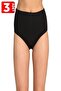 Women's black 3-pack 100% cotton panties