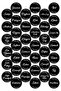 Black 78 Pieces Round Spice Pulses Jar Label - 4 Cm X 4 Cm Sticker - 2