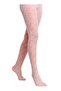 White 9-10 Years Old Children's Pantyhose Floral Patterned - 2