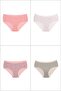 Patterned Large Size Panties 4 Pack