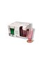 Set of 6 Gold Gilded Pink Coffee Side Water Glasses - 2