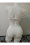 مجموعة منقوشة من الدانتيل الأبيض المدعوم من Underwire - 3