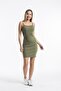 Women's Khaki Rope Strap Mini Camisole Dress