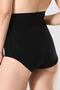 Women's 14002 Black Laser Cut Non-Marking High Waist Anti-Slip Silicone Banded Slip Panties - 2