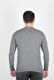 Regular Men's Knitwear Gray Sweater Crew Neck Winter Woven - 3