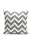 Grey Zigzag and Star Patterned 4-Piece Modern Pillow Cushion Cover - 2
