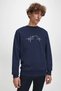 Rhythm Motor Indigo Blue Navy Blue Printed Indigo Blue Navy Blue Men's Knitted Sweatshirt Long Sleeve