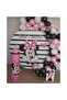 50 Pieces Mickey Mouse Themed Balloon Chain Set ( Pink - White - Black Balloon )