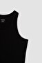 Slim Fit Crew Neck Basic Tank Top - 2