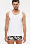 Pack of 2 Solid Color Men's Basic Undershirt, 100% Cotton Undershirt - 2