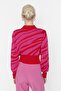 Nar Çiçeği Zebra Desenli Crop Triko Kazak TWOAW21KZ0010 - 5