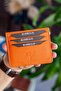Walteria Mini Unisex Orange Card Holder - 2