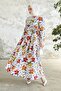 Minosa Floral Patterned Dress - Claret Red