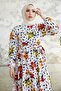 Minosa Floral Patterned Dress - Claret Red - 2
