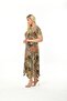 Plus Size Asymmetrical Skirt Short Sleeve Viscose Combed Cotton Dress - 8