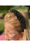 Luxury Black Crystal Bead Stoned Women's Bridal Head Engagement Henna Wedding Crown Metal Princess Crown - 2