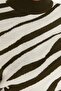 Khaki Zebra Print Crop Knitwear Sweater Twoaw21Kz0010 - 4